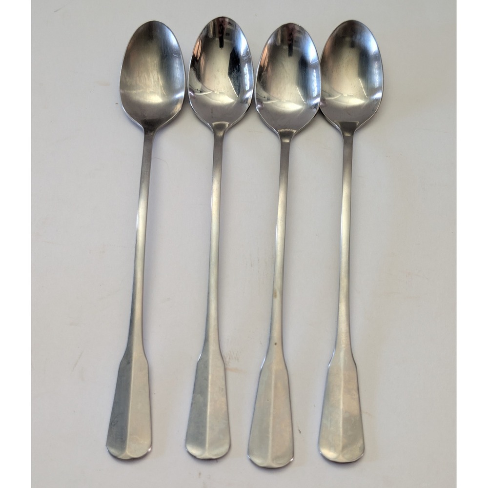 Oneida Distinction Deluxe Stainless Colonial Artistry Iced Tea Spoons Set of 4